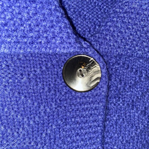 JM Collection Cardigan Women's Medium Blue One Button Jacket - Picture 4 of 7